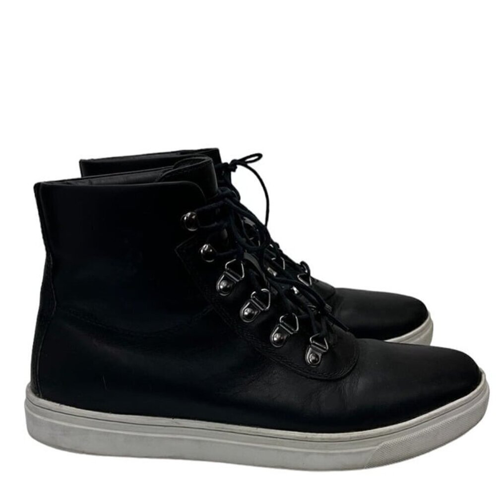 Helm Boots Men's SZ 9.5 Cole Black Leather Lace Up Ankle Chukka Boots Shoes